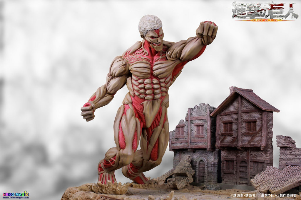 Attack on Titan Eren vs Armored Titan Polyresin Super Large Diorama