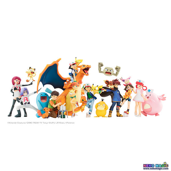 MEGAHOUSE G.E.M.SERIES POKEMON Ash Ketchum & Pikachu & Charizard PVC