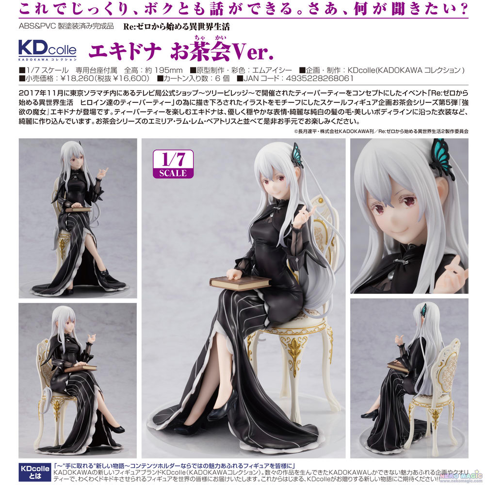 Re Zero Echidna Tea Party Ver Kdcolle 1 7 Pvc Figure By Kadokawa Neko Magic